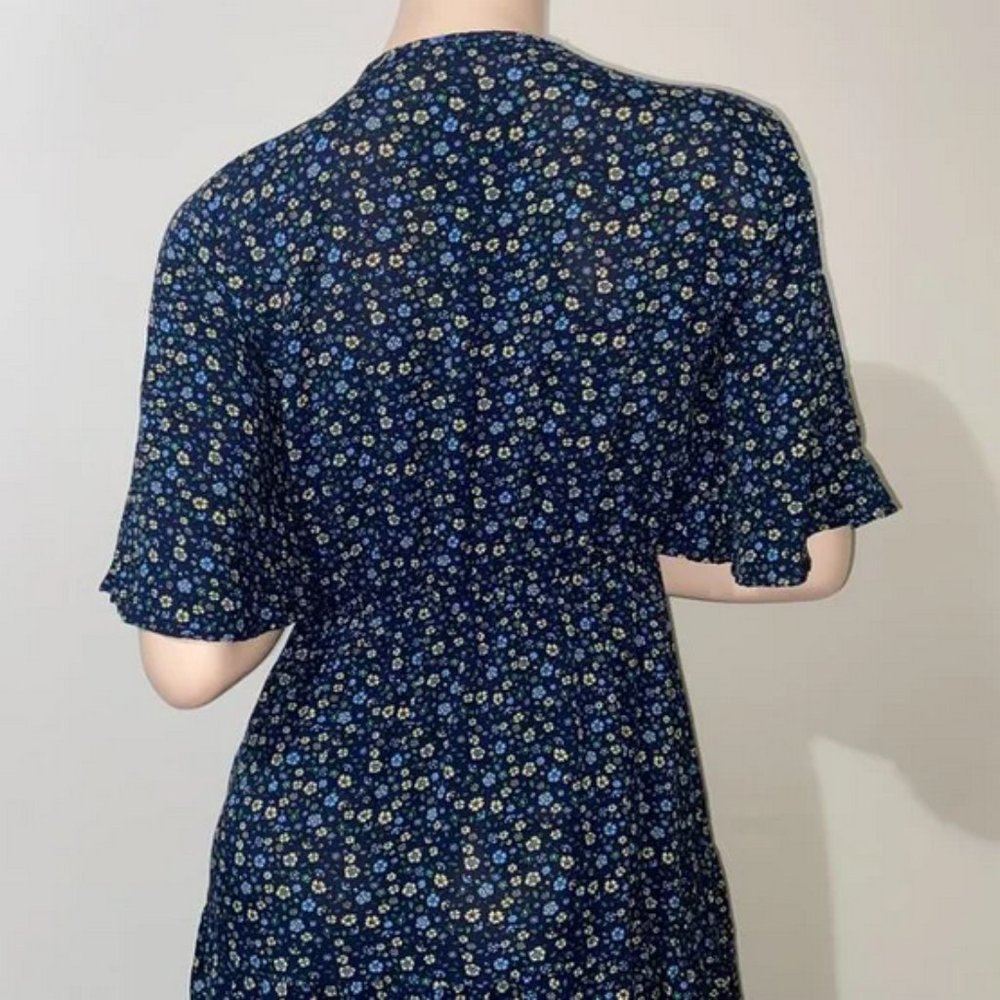 PRETTYGARDEN NAVY FLORAL PRINT MAXI DRESS SIZE MEDIUM - Picture 9 of 13